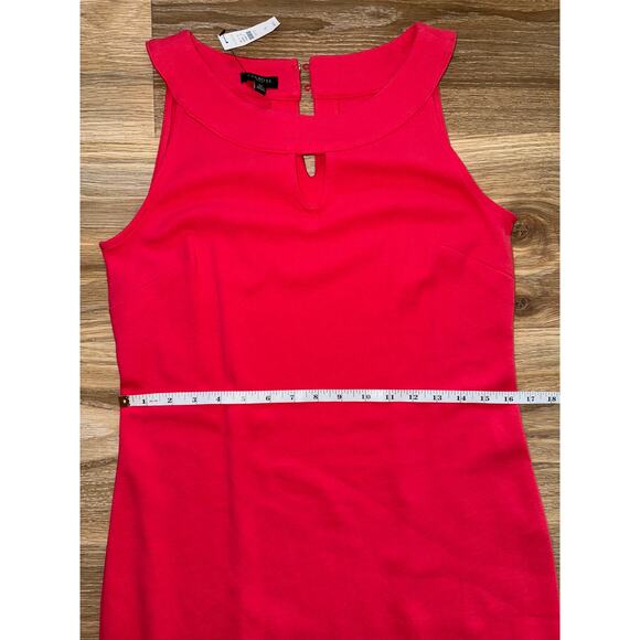 Talbots Keyhole Sheath Midi Dress Coral - Size Small Petite - OB - Picture 10 of 12